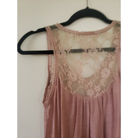 Mine Womens Top Cami Tank Lace Gauzy Whimsygoth Romantic Y2k Vintage  S - Picture 7 of 13